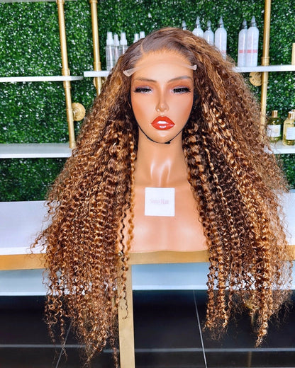 Sharmea - Deep Curly Closure Wig