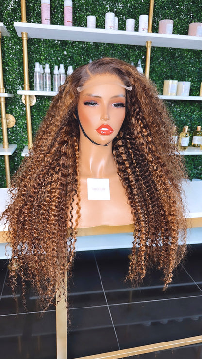 Sharmea - Deep Curly Closure Wig