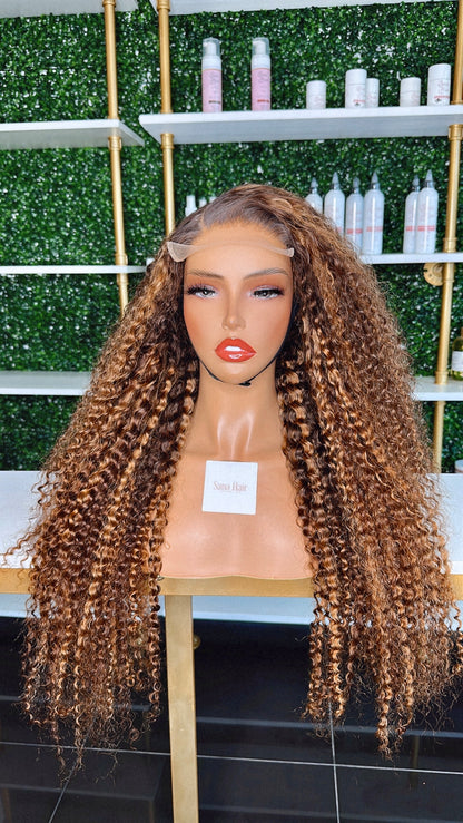 Sharmea - Deep Curly Closure Wig