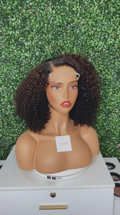 Malioe - Curly Closure Wig