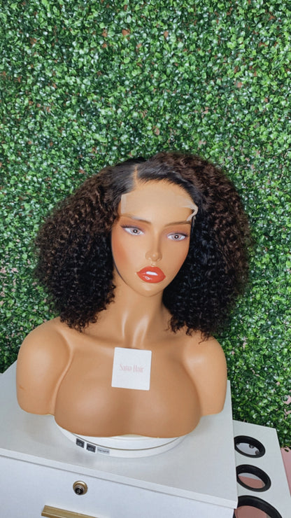 Malioe - Curly Closure Wig