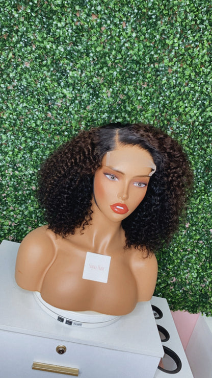 Malioe - Curly Closure Wig